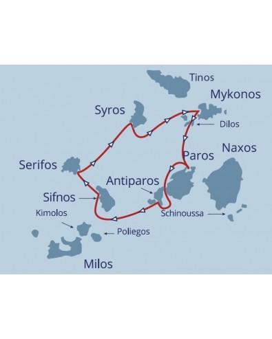 Croisière en voilier îles cyclades de Mykonos - 8 jrs 7 nts