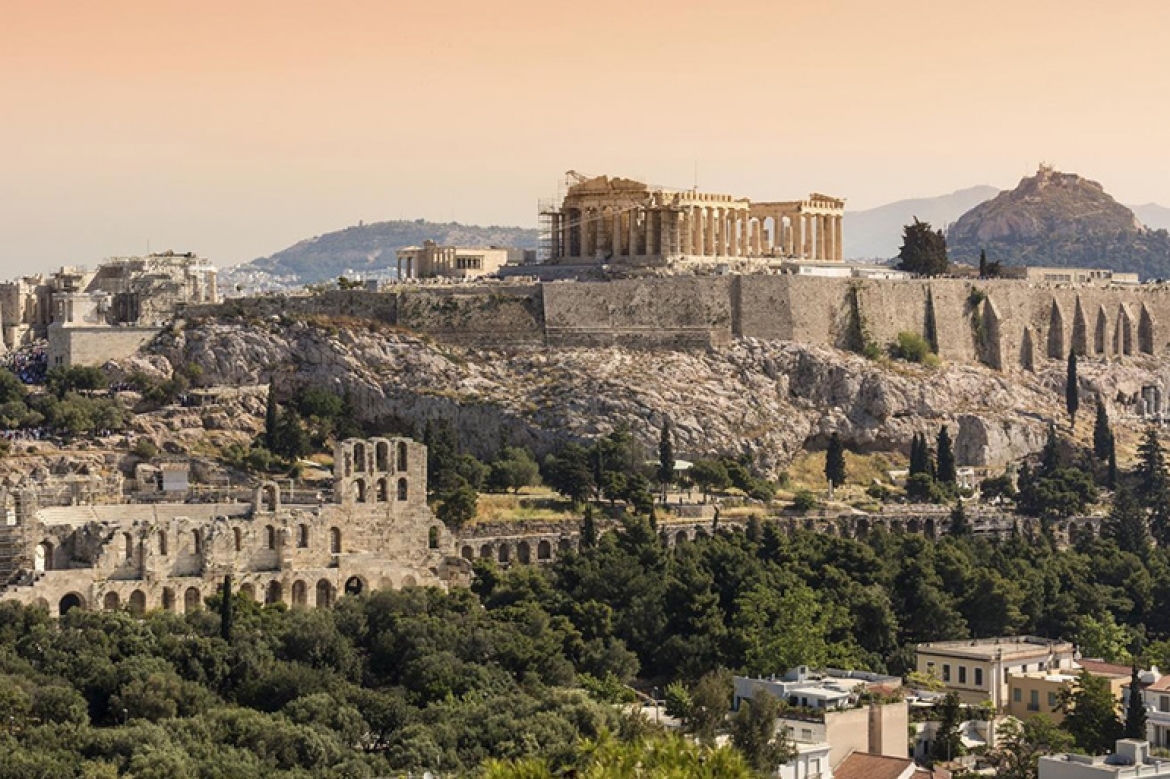 vue acropole d'Athènes attique Grèce