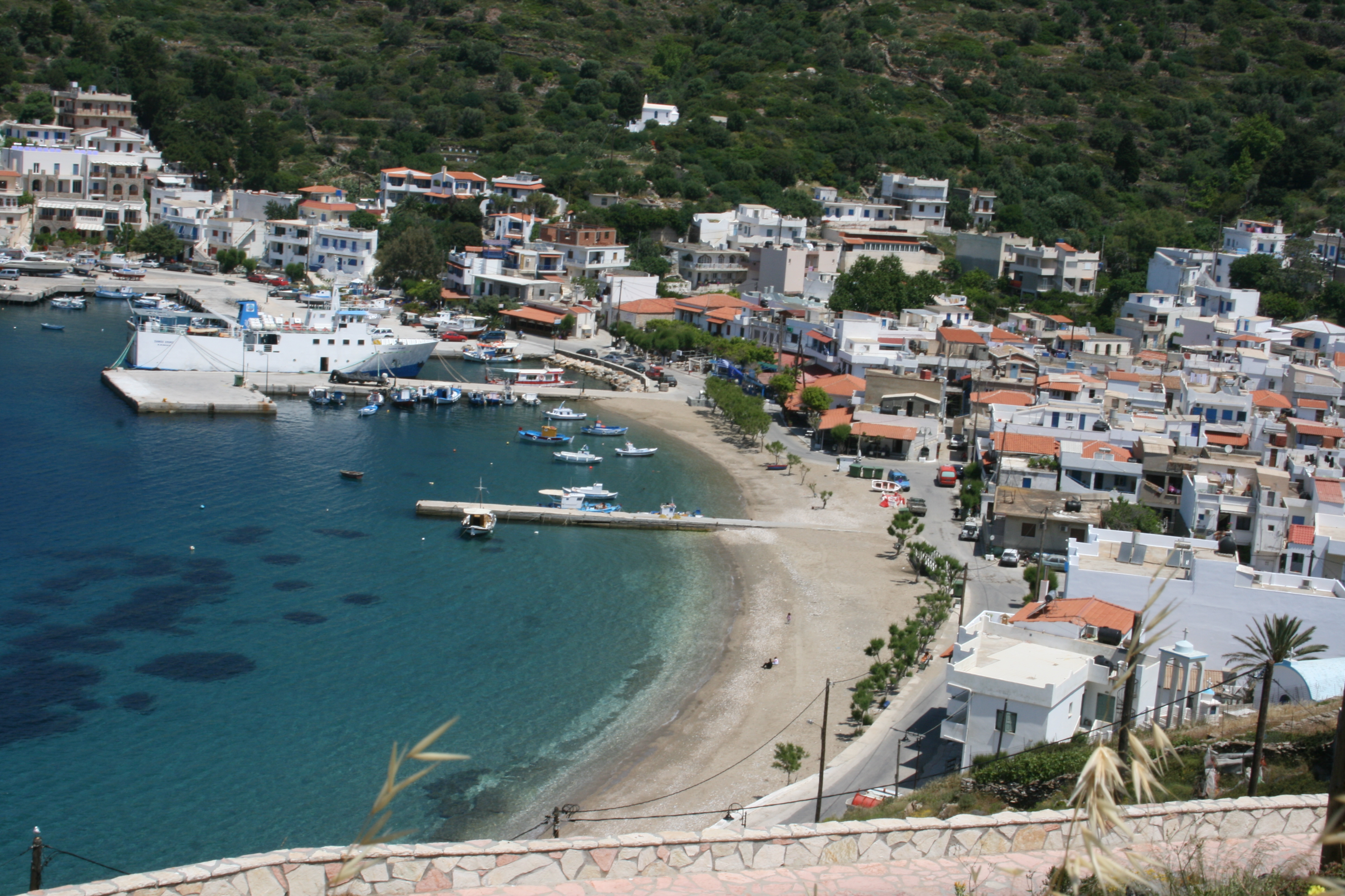 port de fourni archipel de fourni grece